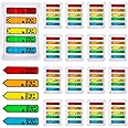 2000 Pcs/ 20 Packs Sign Here Sign Date Tabs Sign Here Sign Date Sign Stickers 5 Colors with Dispenser Arrow Flag Sign Here Tabs with Dispenser Easy to Post for Notary Books Paper (Classic Style)