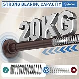 Yeabett Curtain Poles 48-226cm Extendable Telescopic No Drill Bronze view 3