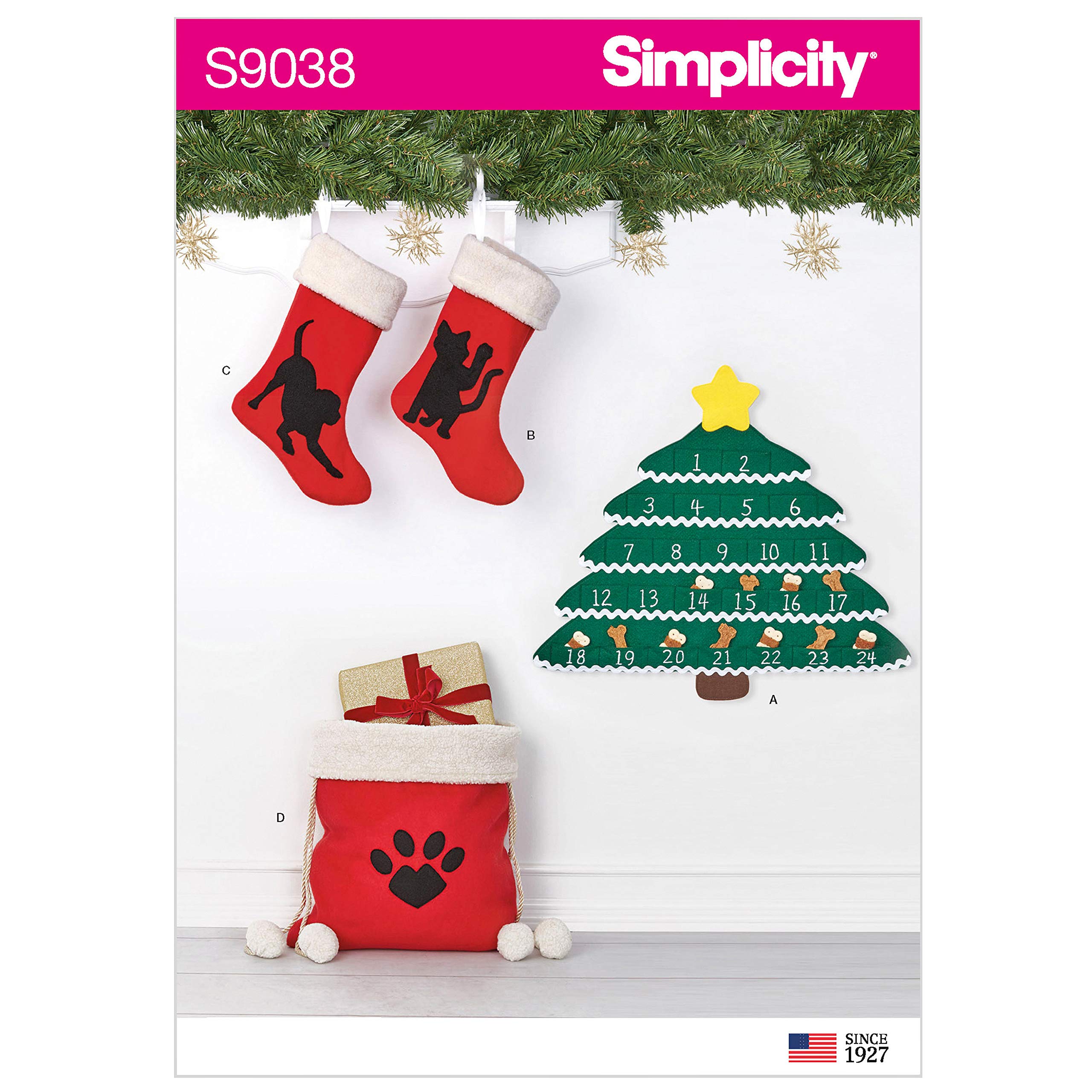 SIMPLICITY Pattern-US9038OS-HOLIDAY Craft, Paper, Various, OS (ONE Size)