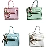 Wrjmzdcfdcf Mini Backpack Keychain,Cute Smalls Cosmetic Bag for Women,Coin Wallet PU Leather Lipstick Bag Card Holder Data Cable Organizer Fashion Bag ,4PCS