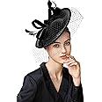 BABEYOND Tea Party Fascinator Kentucky Hat Fascinator Cocktail Pillbox Hat Derby Headband