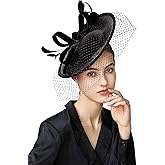 BABEYOND Tea Party Fascinator Kentucky Hat Fascinator Cocktail Pillbox Hat Derby Headband