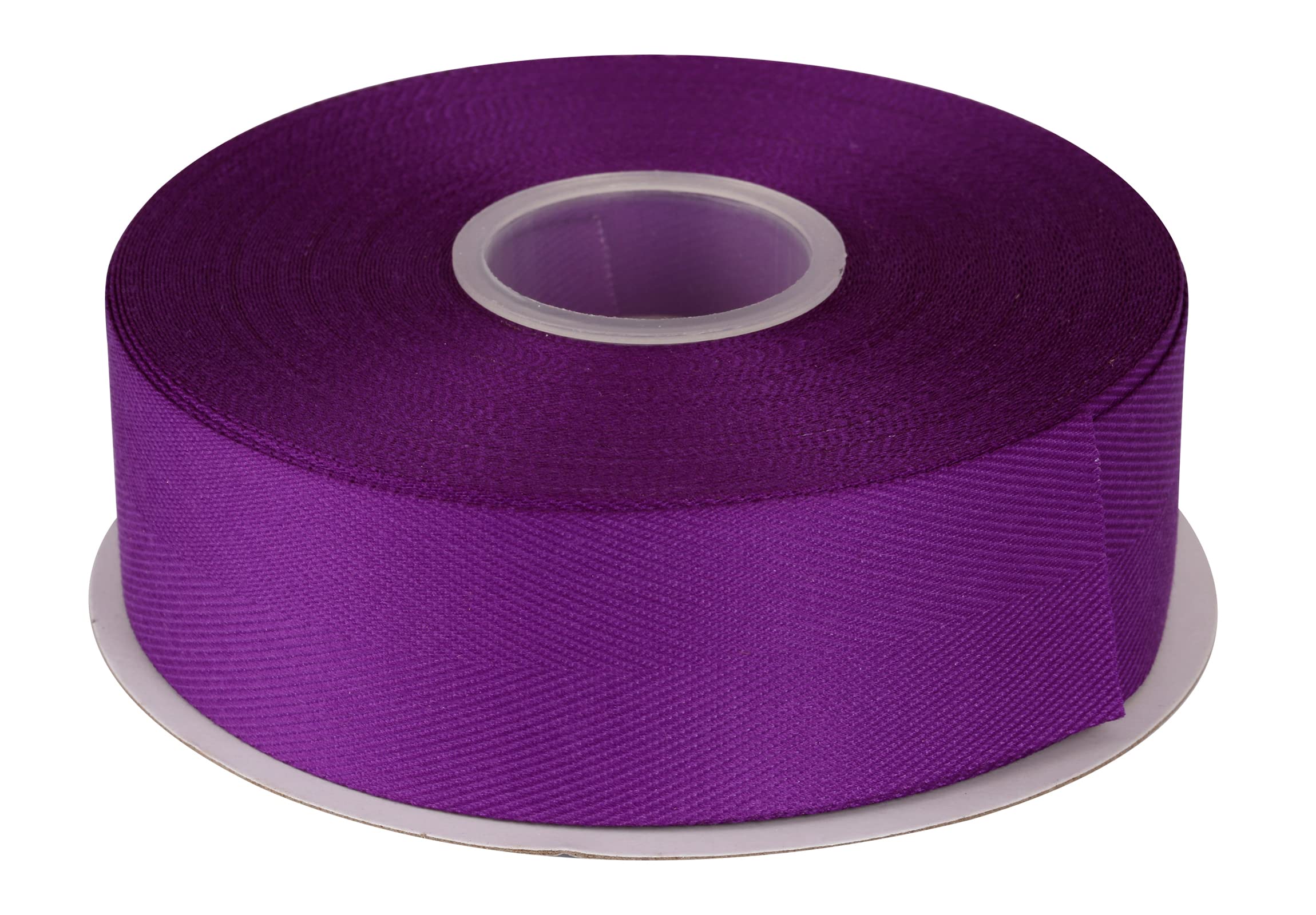 Joycrosso Herringbone Tape Twill Ribbon Soft Handle, Great for Gift Wrapping Craft Sewing, 38mm x 22 Meters - Purple