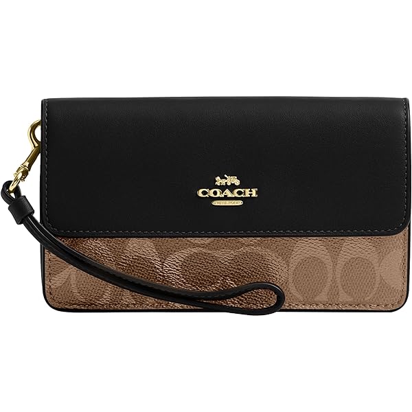 Coach Pebbled Leather Double Corner Zip Wristlet Black Style No