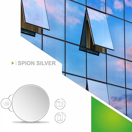 Fenster Folien Set Selbstklebende Spiegelfolie Silber 91cm Breite Folie Fensterfolie