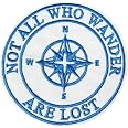 Iron on Not All Who Wander Are Lost Patch, Embroidered Applique for Jacket Backpack, Outdoor Adventure, Mountain Sunset, Wilderness Patch - Israel