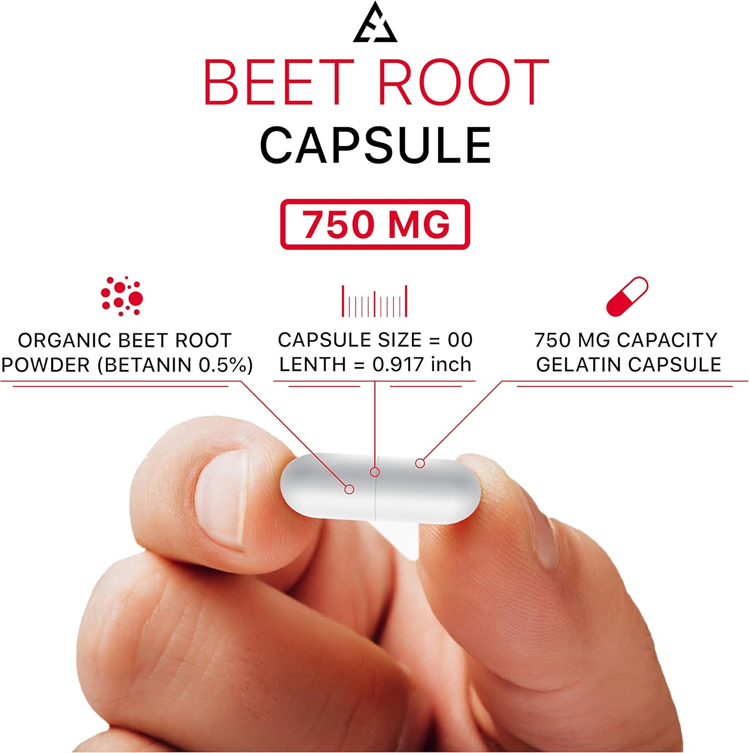 Beet Root Capsules - Concentrated Organic Beet Root Powder Supplement Extracted from Beet Juice - Blood Pressure Supplement - Nitric Oxide Boosting Beetroot Supplement: Health & Personal Care