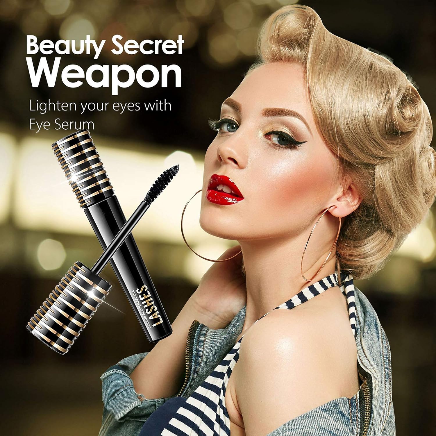 Mascara, Xshows 4D Silk Fiber Lash Mascara Waterproof Smudge-proof Mascara to Extend Eyelash Length and Volume for Long Lasting : Beauty