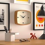 Jones Clocks Movie Wall Clock Mustard Yellow 25cm Mid-Century Retro view 5