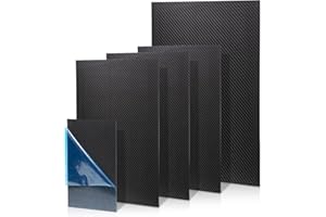 Carbon Fiber Sheets 100X200X0.5MM - FAKILO 100% 3K Twill Matte Carbon Fiber Plate for Handmade DIY Wallet Model Part Repair Panel