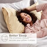 Bedsure Satin Pillowcase 2 Pack Hair Skin Queen Standard 50x75 Gray Sand view 5
