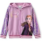 Disney Frozen Elsa Stitch Minnie Mouse Toddler Girl Jacket Sequin Zipper Hoodie Sweatshirt Coat Birthday Clothes 3-13 Years