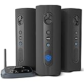 Avantree Harmony A1 – Auracast Multi-Room Wireless Speaker with 100 m Coverage, 3 EQ Stereo Sound, Expandable System, Easy Setup, Bluetooth/Opt/AUX Input for Music, Parties & House Gatherings