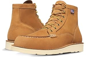 Danner 6” Bull Run Moc Toe Work Boots for Men - Oiled Full-Grain Leather Upper with Non Slip Wedge Outsole and 3-Density Cushion Footbed, EH Resistant