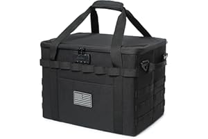 Lemubeane Tactical Camping Storage Bag - 38L Utility Tote Bag Organizer with Combination Lock and Shoulder Strap