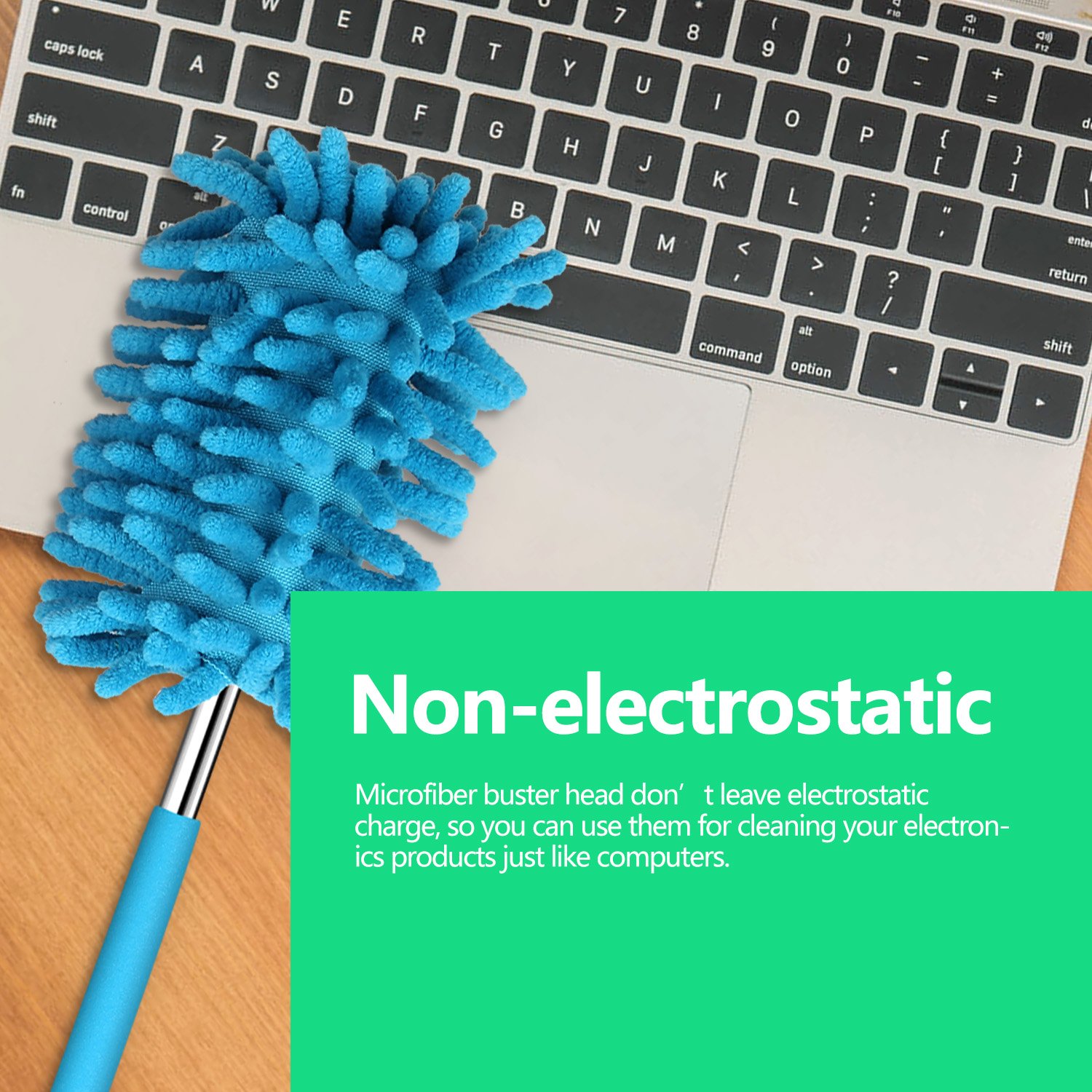 Telescopic Soft Microfiber Duster, Dusting Brush with Extendable Pole, For fragile item Car Home Office Spring Summer Cleaning (Bendable)