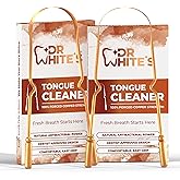 Dr. White’s Forged Copper Tongue Cleaner – Dual Grip 2-Pack | Dentist-Formulated Oral Care Tools with Balanced Control, 100% Forged Copper | Copper + Craft™