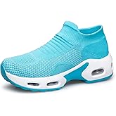 Raoendis Womens Walking Shoes - Sock Sneakers Daily Casual Shoes Slip on Comfortable Nursing Work Shoes