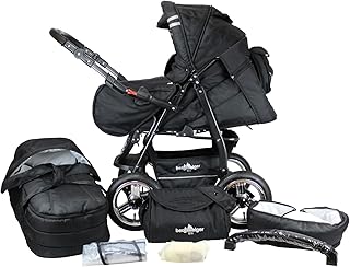 Bergsteiger Rio Kombikinderwagen + Softtragetasche + Wickeltasche (10 - Teile)