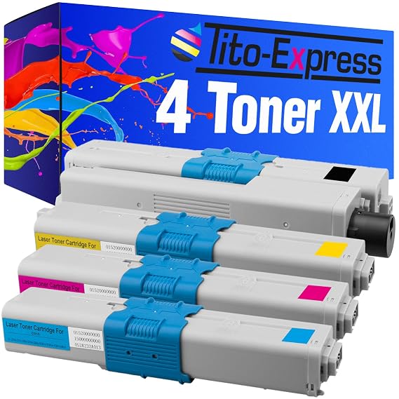 PlatinumSerie 4 Cartouches Compatibles Avec Oki C310 Black Cyan 