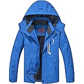 Filchner Boy's Ski Jacket Waterproof Winter Coat, Kid's Fleece Snowboarding Jacket with Detachable Hood and Reflective Strips