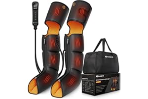 QUINEAR Leg Massager, 3-in-1 Foot Calf & Thigh Massager with Heat and Compression Therapy, Leg Massage Boots Gift for Swollen Legs, Edema, RLS Pain Relief, FSA-HSA Eligible