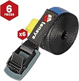 TENSYS 6 Pack 25mm Cambuckle Tensioner Straps 3m Black Reflective Stripe view 2