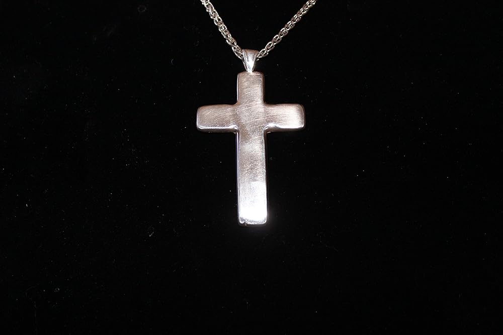 large sterling silver cross Handmade