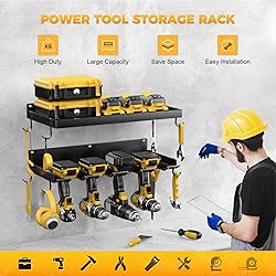 Power Tool Organizer Wall Mount with 4 Drill
