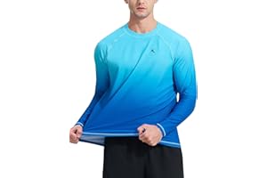 KPSUN Men's Swim Shirts Short Sleeve Quick Dry UPF 50+ Sun Protection Rash Guard Beach Fishing T Shirts