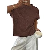 PRETTYGARDEN Women's 2026 Spring Sweater Vest Trendy Flower Knit Short Sleeve Cute Pullover Tank Tops Summer Fashion Clothing