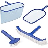 VINGLI 4-in-1 Pool Cleaning Kit, Pools Maintenance Equipment with Pool Net, Pool Brush, Skimmer Net and SPA Brush, Pool Maintenance Tools for Inground&Above Ground Swimming Pools