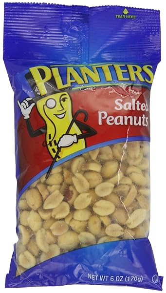 PLANTERS PEANUTS, SALTED, 6 OUNCE (PACK OF 6)