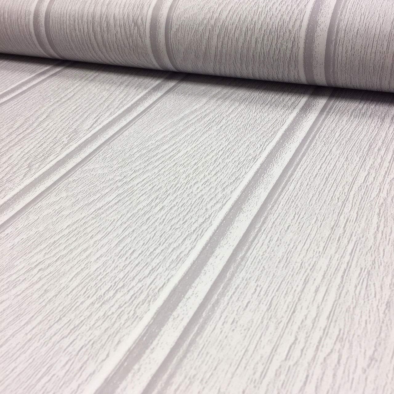 Arthouse Tongue & Groove Effect Wallpaper Grey Wood Grain