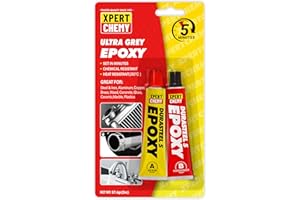 XPERTCHEMY 2 Part Epoxy Glue, 5 Minute Epoxy Adhesive, Rapid Cure Golf, Wood, Plastic and Metal etc, Waterproof & Extra Strength, High Temperature Resistance, 2 x 20g, Grey