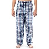 Izod Men's Relaxed Fit Cotton Printed Poplin Drawstring Sleep Pant
