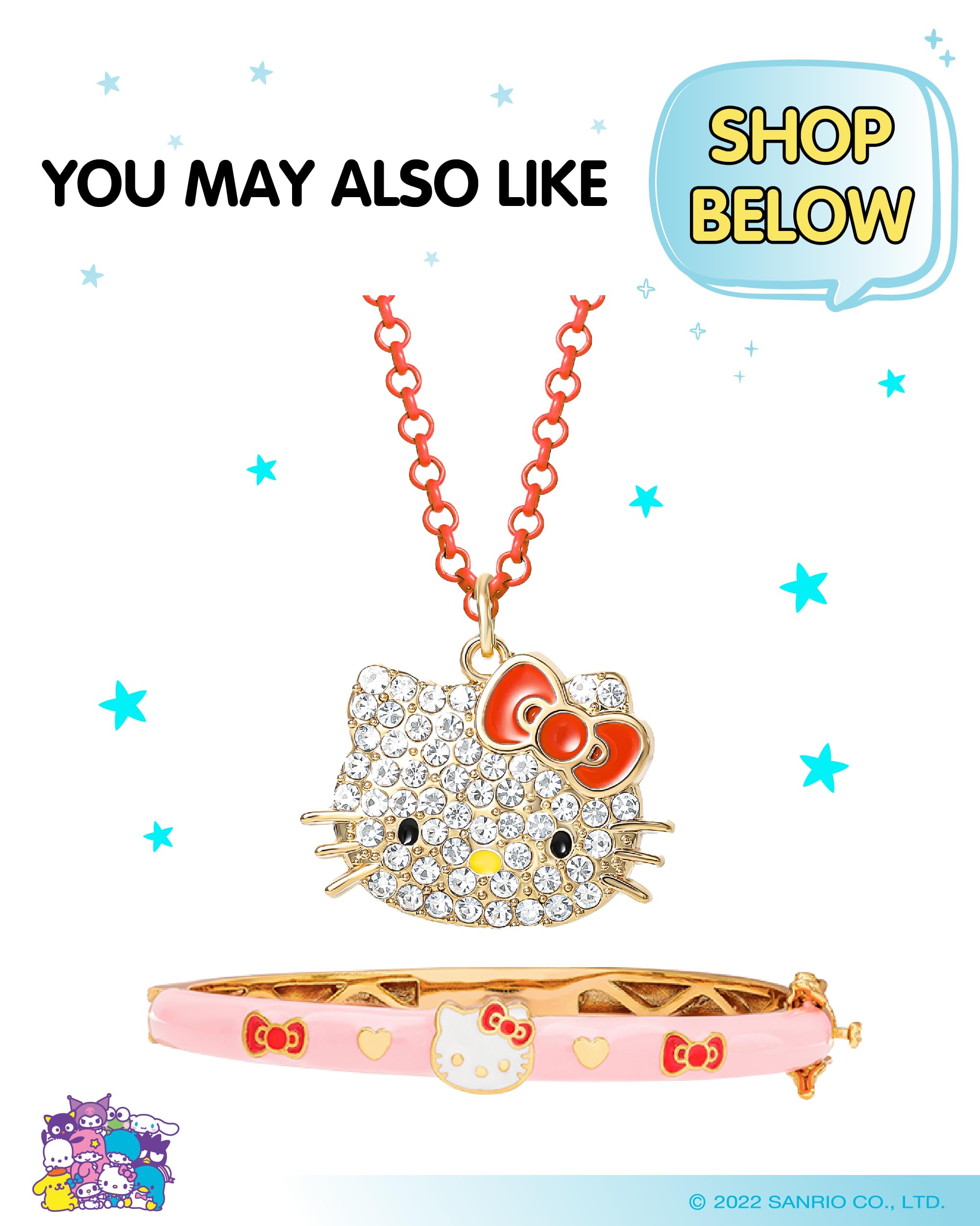 Sanrio Hello Kitty Stud Earrings Pack of 12 Pairs - Official License Hello Kitty and Friends Earrings