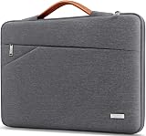 TECOOL 15.6 inch Laptop Sleeve Case with Pockets Dark Grey