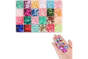 Sequins Set 200g Round Cup PVC Glitter 24 Colors in Storage Box 5mm Craft Loose Paillettes for DIY Sewing Nail Art Scrapbooki