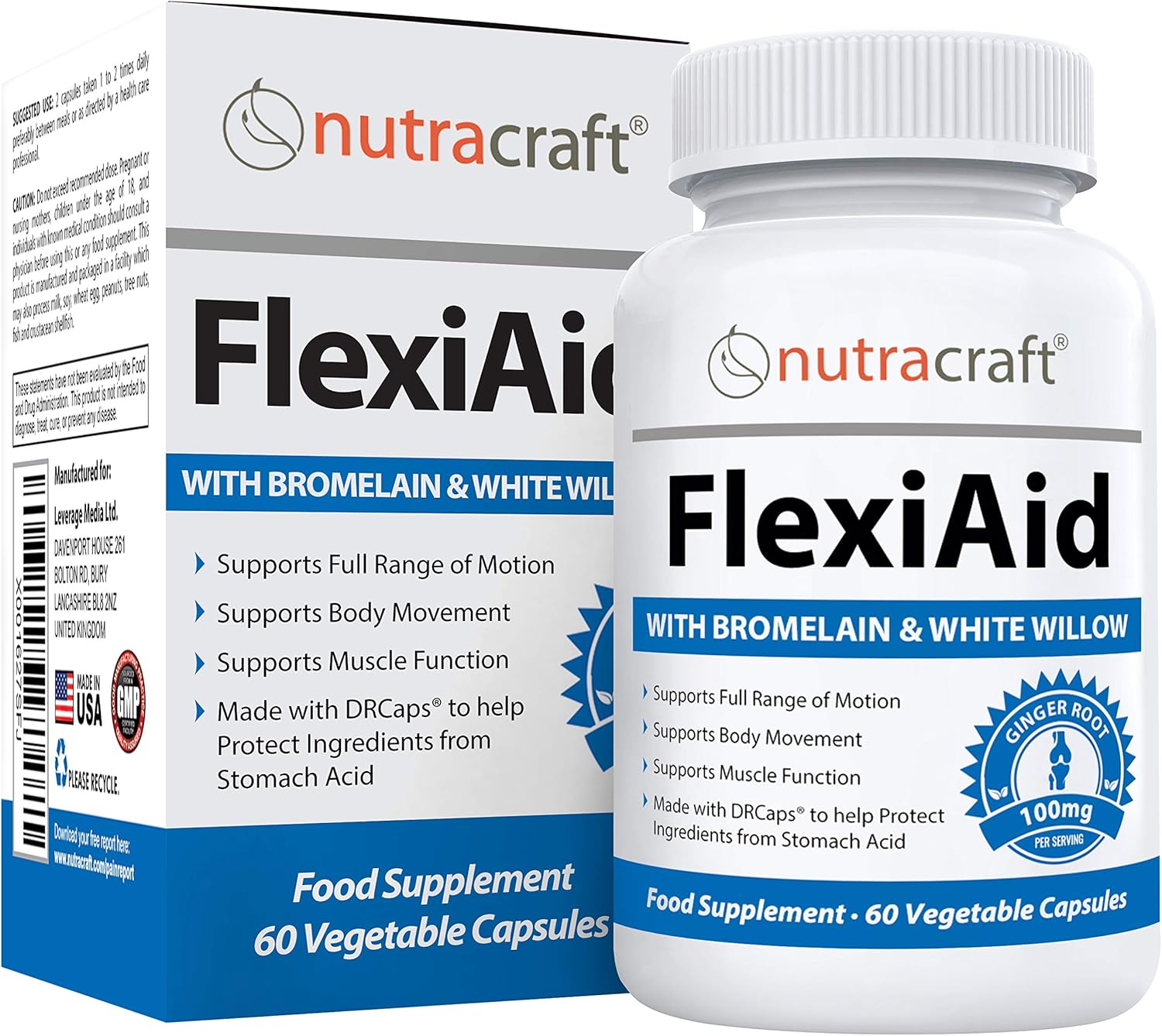 FlexiAid 1 Natural Pain Relief Supplement and Anti Inflammatory