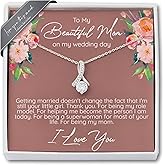 Graceful Beauty 14k White Gold Necklace - Sentimental Wedding Gift for Mother of the Bride or Groom