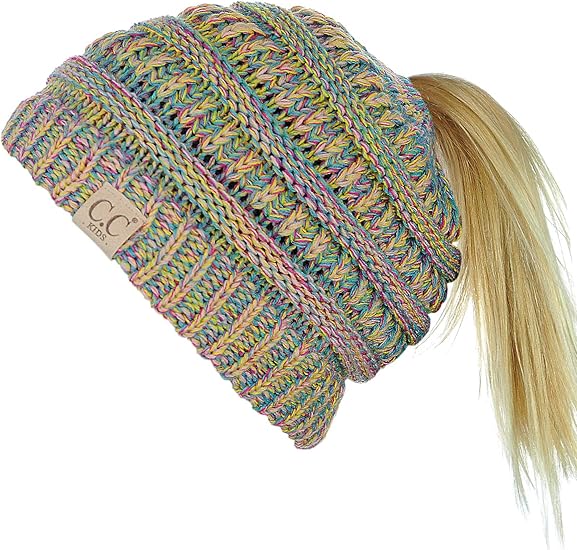ponytail sock hat