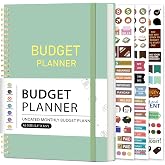 Budget Planner, Undated 12-Month Financial Organizer with Expense Tracker | A5 accounting book for monthly bills, income and expenses; start anytime and manage personal, home or business finances.