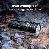 Sofirn Q8 Plus 16000 Lumen Rechargeable LED Torch 3x 5000mAh Batteries USB C view 5
