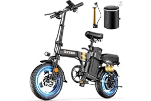 DTTZH A12 Foldable Ebike for Adults, 2000W/1000W, 40/28MPH, 52V 25Ah, 48V 15Ah, Keyless Ignition, 60-80 Miles Range Folding Electric Bike, 14" Commuter Adult Electric Bicycle, UL2849 Certified E Bike