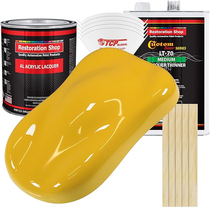 Restoration Shop Canary Yellow Acrylic Lacquer Auto Paint