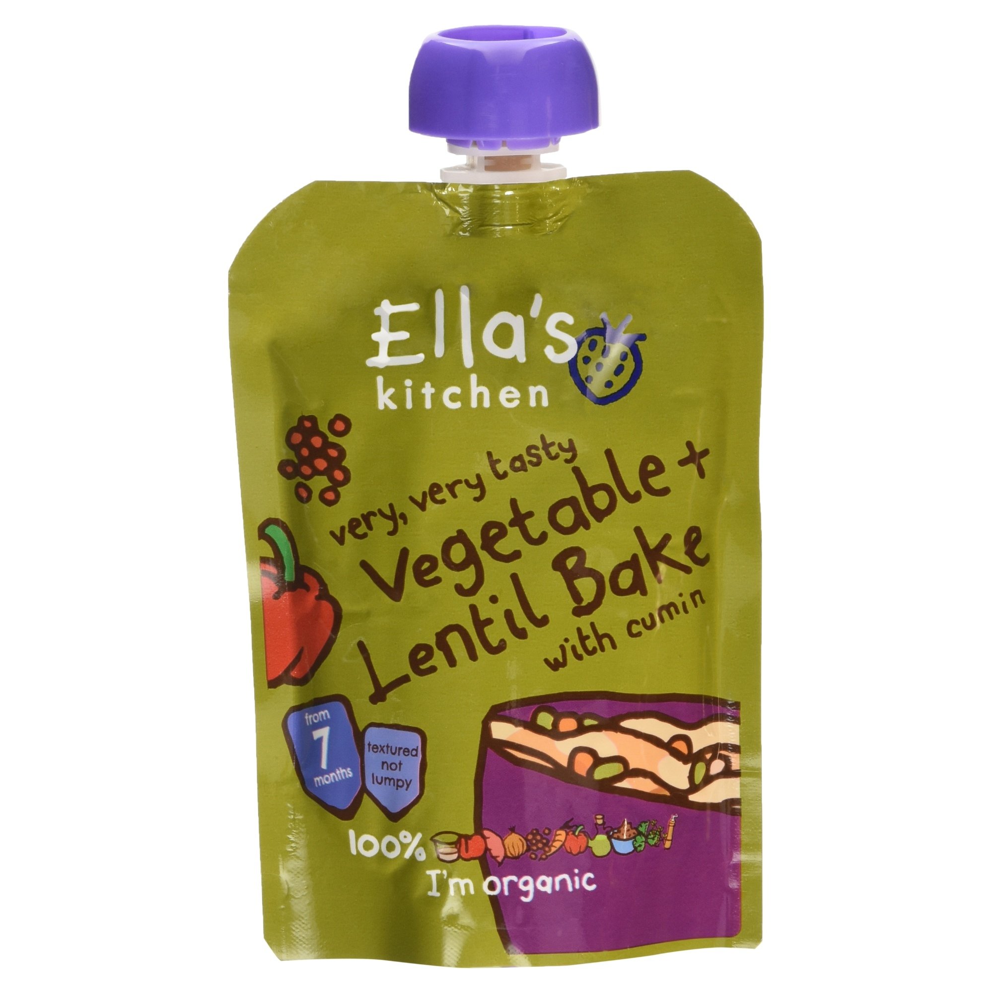 Ella's Kitchen Organic Vegetable Bake with Lentils, 130g