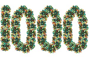 REGAL GAMES Regal Bingo Plastic Bingo Chips 1000 Pcs - Clear Transparent Counters Game Chips Set for Board Game - Fun Bingo Night - 3/4 Inch Assorted Colors