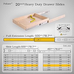 20" Precision Noiseless Full-Extension Drawer Slide