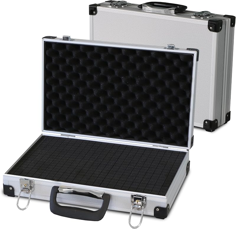 PeakTech 7260 L Aluminum Case for Measurement Instrument Dustproof Foam Padlock